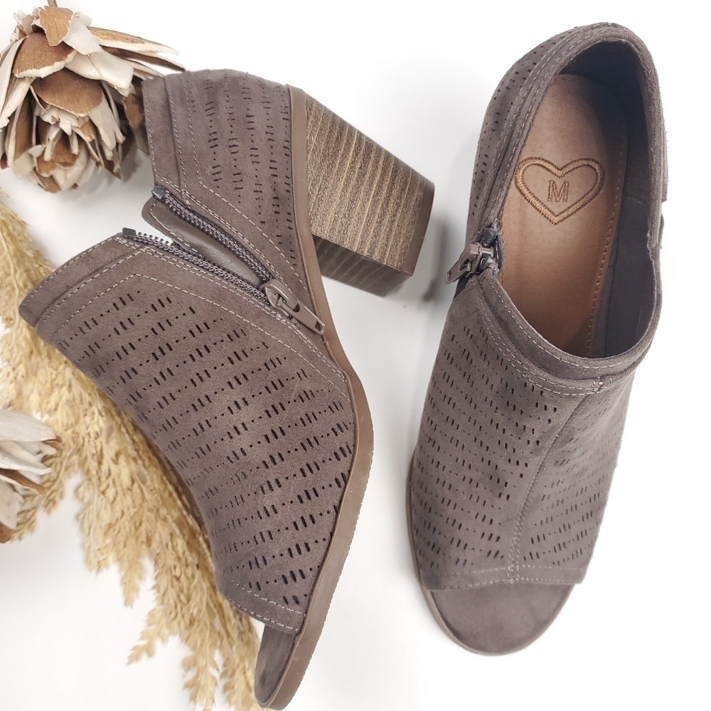 Madeline Brown Open Toe Ankle Boots Size 6½m - Picture 2 of 8